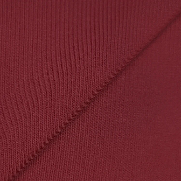 Wholesale Knit 100% Bamboo Material Fabric by Rolls, Pure Color Stretch Bamboo Jersey Fabric for T Shirts/ supplier