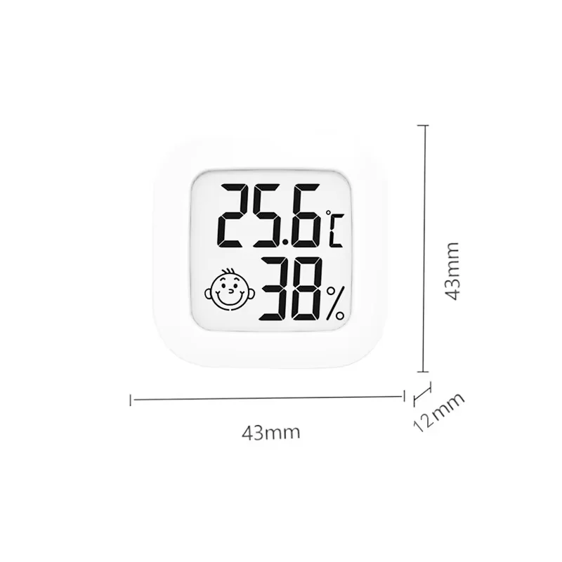 Factory Wholesale Mini LCD Babyroom Temperature and Humidity Sensor Indoor Thermometer Digital Hygrometer With Strong Post
