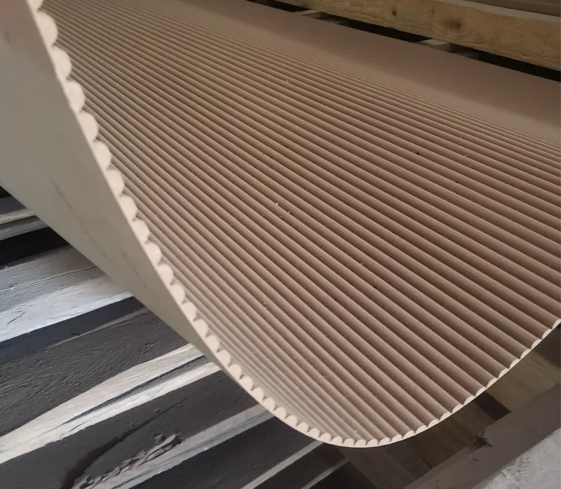 Veneer Faced Flexible Textured Curved MDF Panel for Wall Decoration and Round Furniture