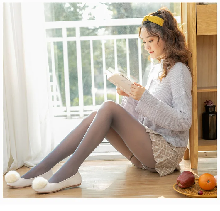 Оптовая продажа женские толстые колготки черные чулки с теплой флисовой подкладкой утолщенные брюки безупречные полупрозрачные зима