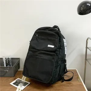 Omaska Wholesale Fashion Waterproof Zipper Teenager Rucksack 17 Inch Durable Unisex Students Backpack Men College Laptop