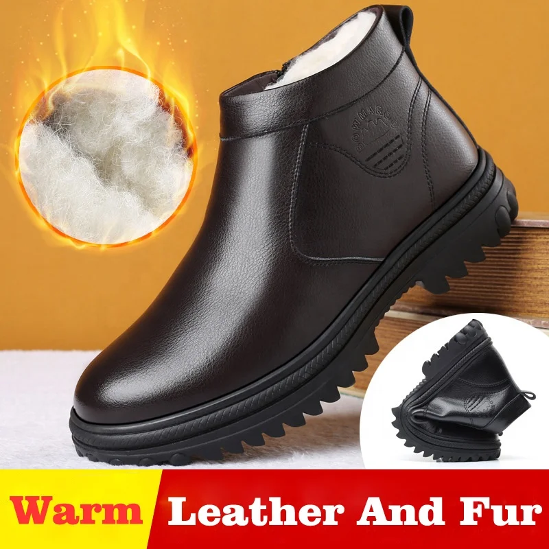 mens winter boots with zipper