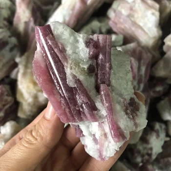 Wholesale Natural Crystal Rough Stones Mineral Specimen Healing pink Tourmaline