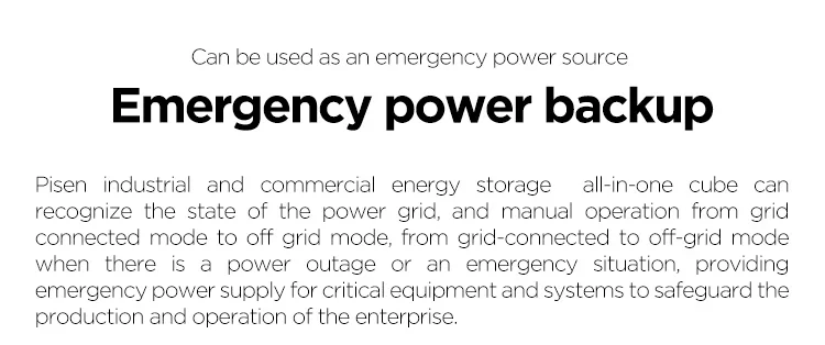 PISEN CUBE intelligent bms power station cabinet 232KWh industrial & commercial energy storage energy storage solar system