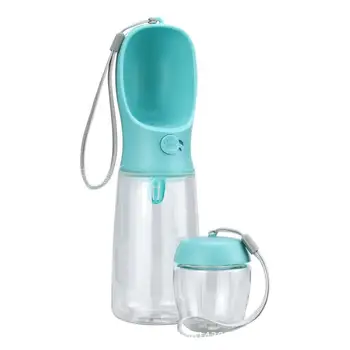 Leak Proof Portable Puppy Water Dispenser with Drinking Feeder for Pets Outdoor Walking, Hiking