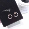 Circle micro-stud earrings(silver)