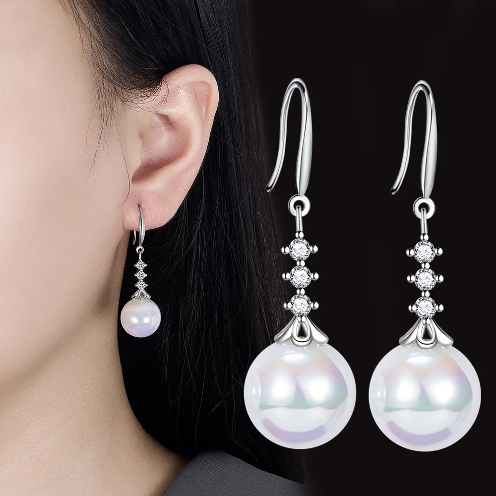 2025 New Romantic Pearl Zircon Water Drop Earrings