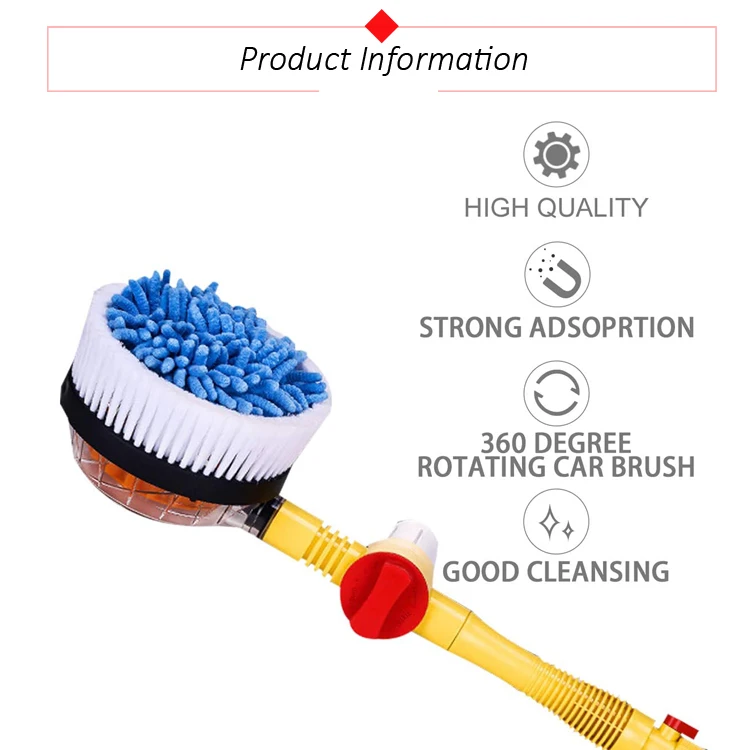 360 Degree Chenille Cleaning Rotary Car Wash Brush Auto Washing Brush