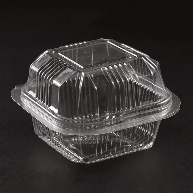 Bops Food Service Packaging Plastic Container,Clear Plastic Hinged Box