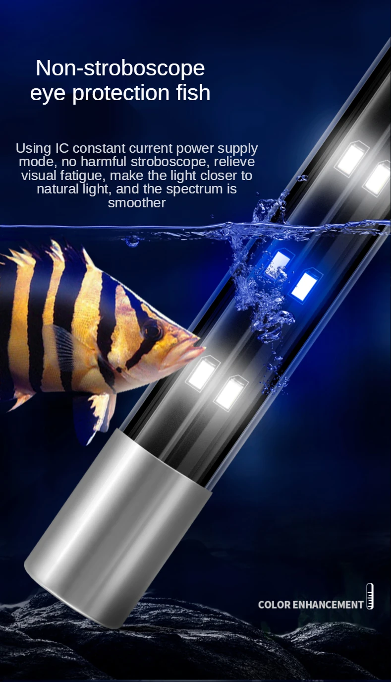 Aquarium super bright three-color diving lighting led fish tank light aquarium arowana fish tank light