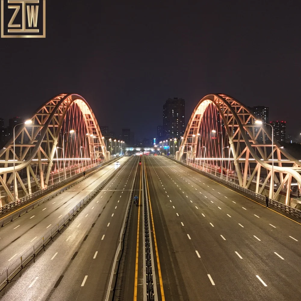 Durable Steel Frame for Bridge Tied Arch Structures Welding/Cutting/Bending Services for Bridge Construction