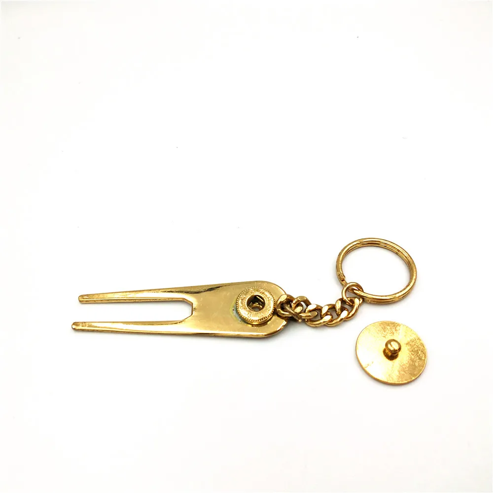 Cheap China Factory Key Chain with Golf Accessories Divot Green Repair Tool