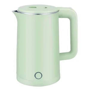 1.5L Green Double-Layer Electric Kettle 1500W Power with Ring Light and 201/304 Stainless Steel Inner Pot for Home Use