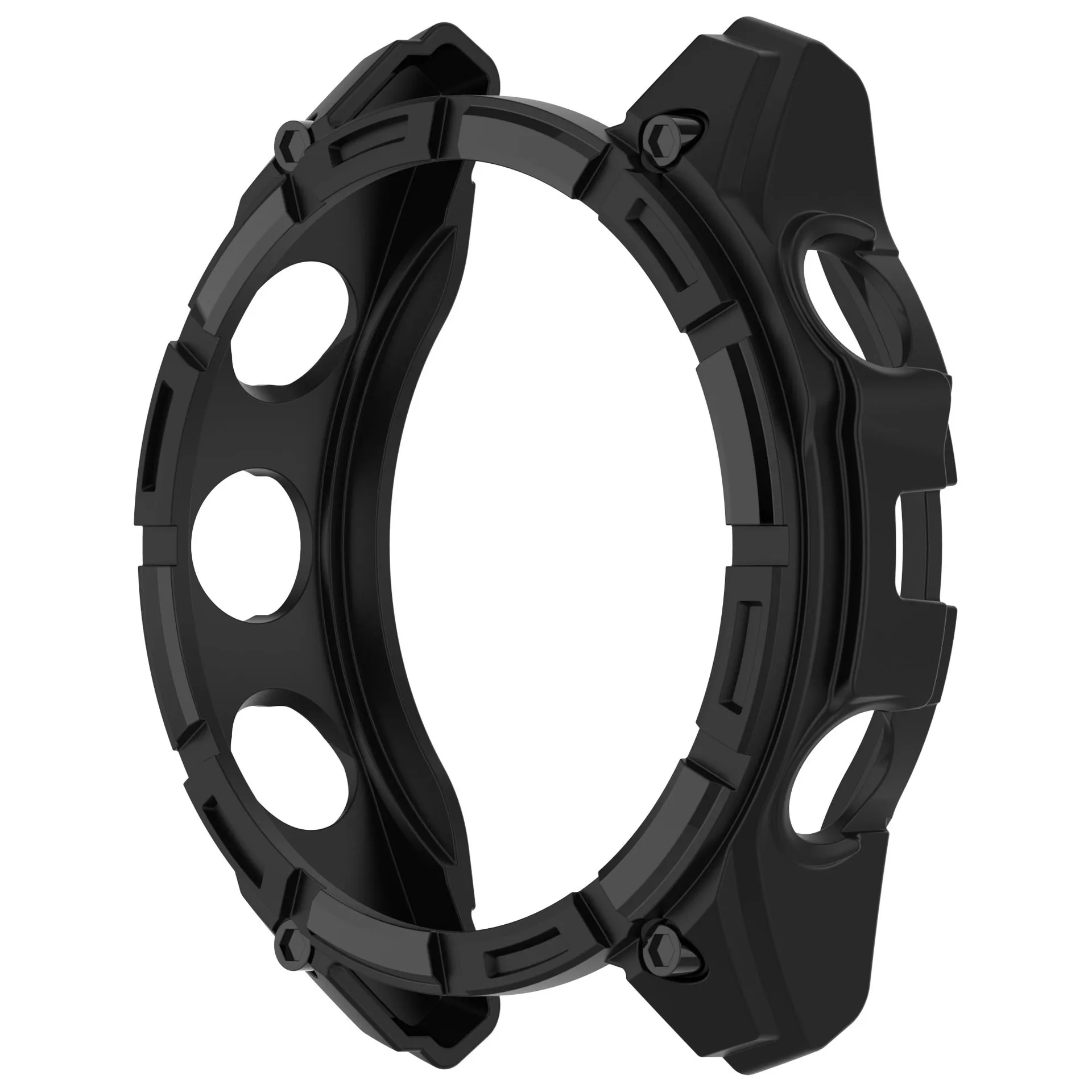 Luxury Half-Pack for Garmin Fenix 8 Armor Case Silicone Hollow Protective Band for Garmin Fenix 8