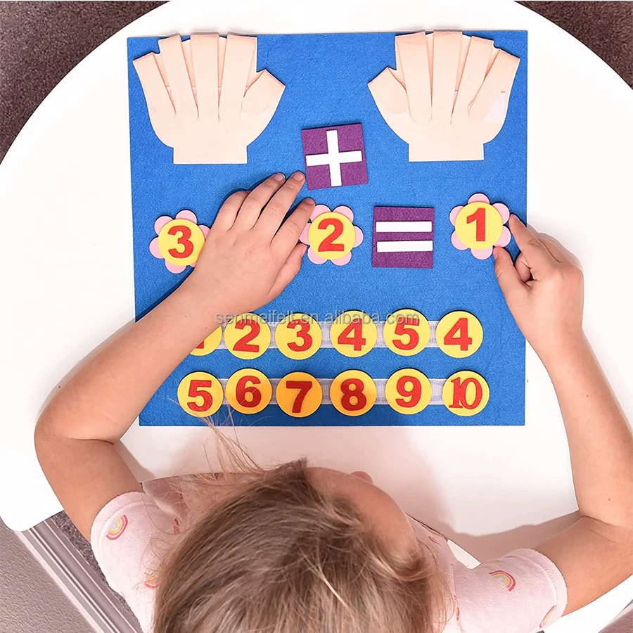 Preschool Math Teaching Aids Children Early Education Toys Felt Board
