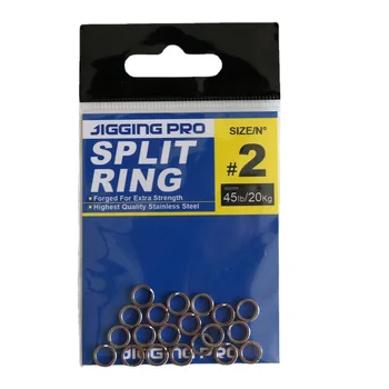 Packaged 6.2mm-14.3mm Polished Hight Quality 304 Stainless Steel Fishing Tackle Accessories Spilt Rings – Lure – view 2