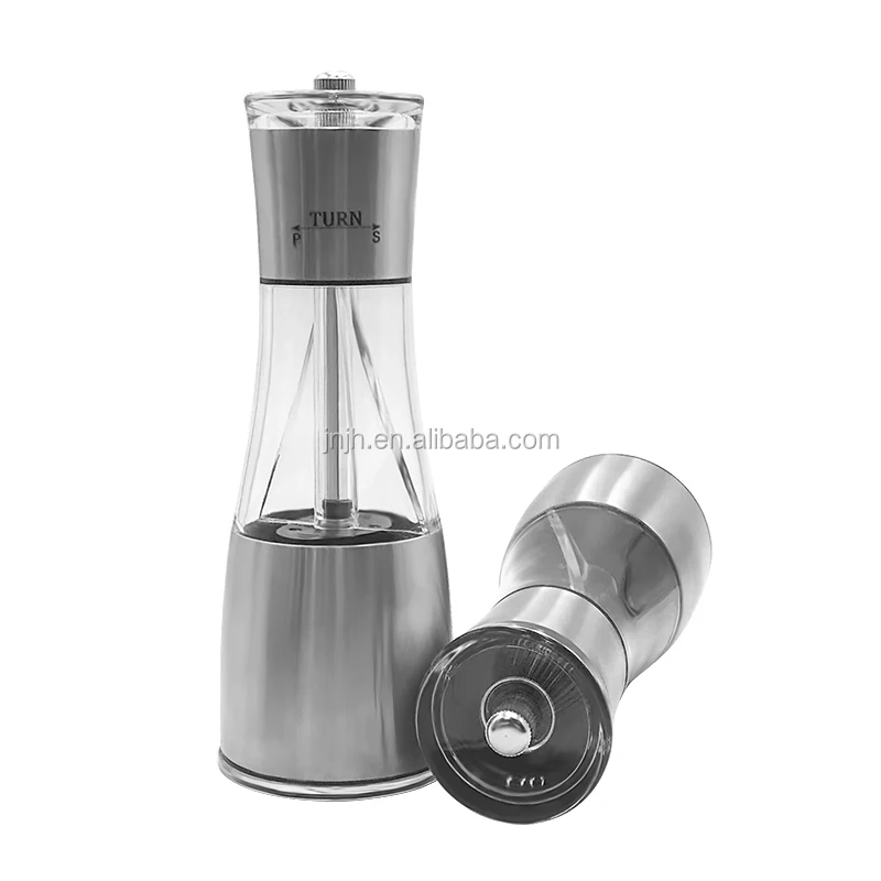 Pepper Grinder, Refillable Turkish Spice Mill With Adjustable