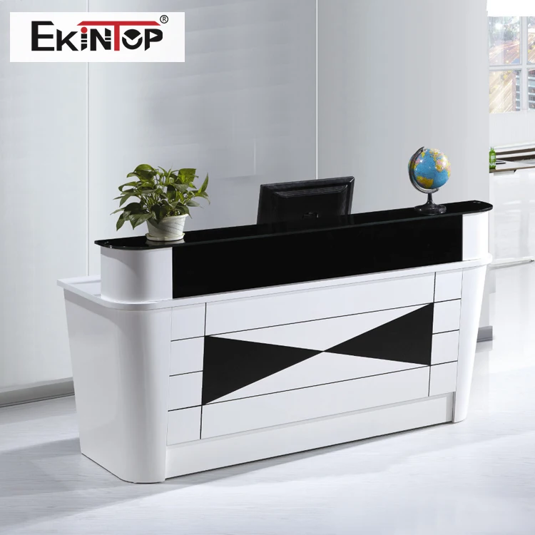 Ekintop Modern Popular Reception Desk Center Counter Reception Desks Modern White Small Reception Desks
