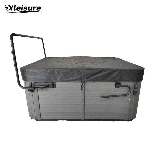 Водонепроницаемая черная квадратная спа-сумка от китайского производителя, ткань Оксфорд, защита для гидромассажной ванны, Европейский дизайн, Пыленепроницаемая для наружного использования