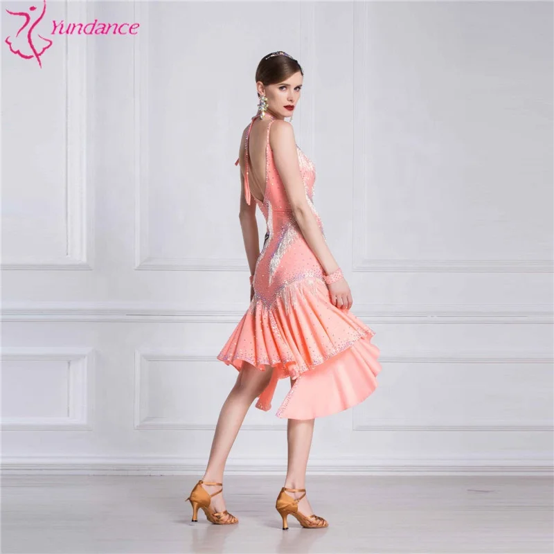 L-18147人気デザインラテンダンス競技ドレスカスタマイズラテンダンス