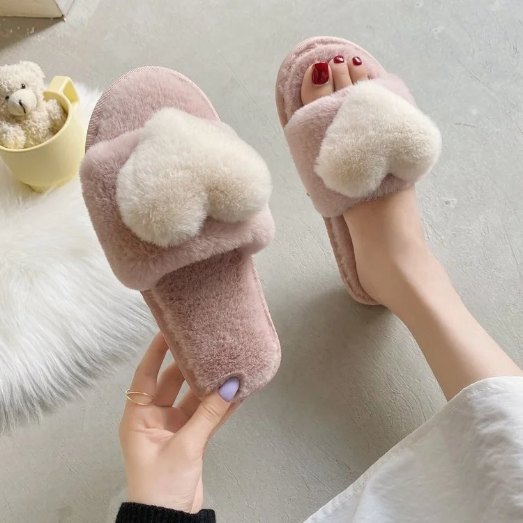 Xinhuaya Women's Fuzzy Fluffy Slide Slipper