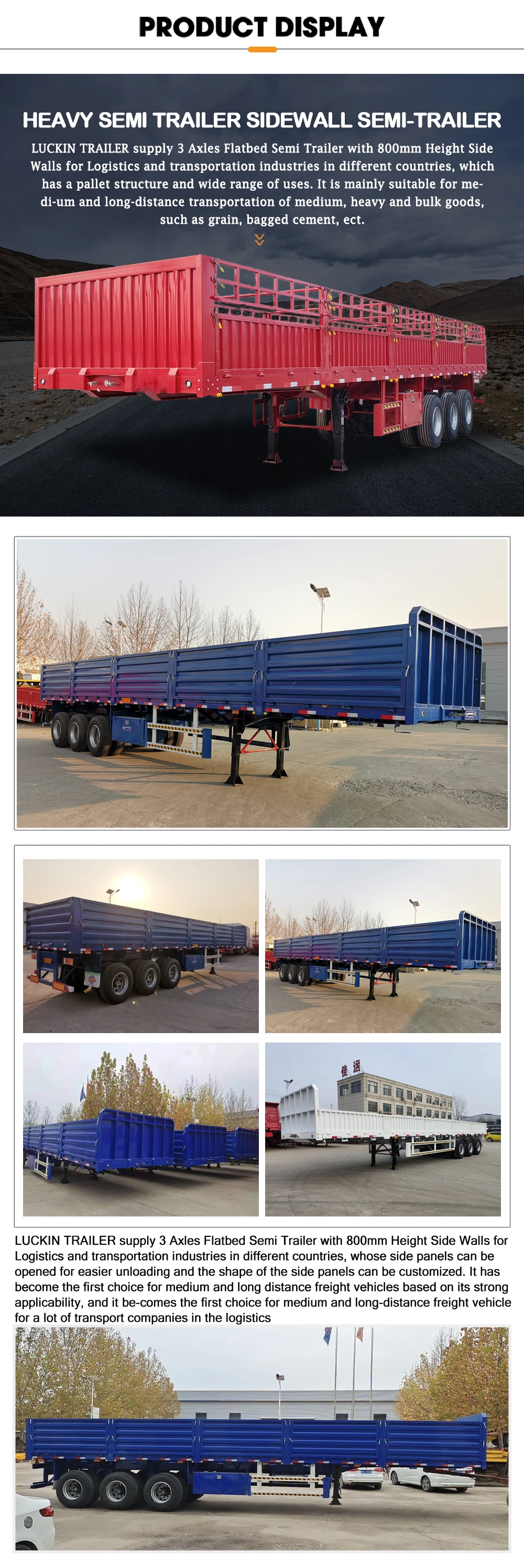 Fiberglass Cargo Box Trailer Track Translation Dump Trailer Cargo - Buy ...