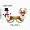 Bonhomme de neige renne lunettes vertes