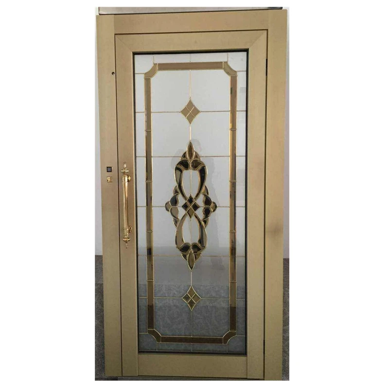 Zowee Aluminum Manual Doors for Elevator Semi Automatic Door Panel Lift Swing Door