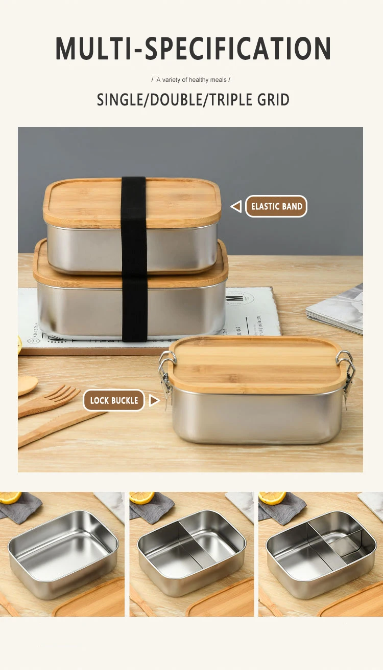 Tianxing Japanese Style Leak-proof Food Storage Container Bamboo ...