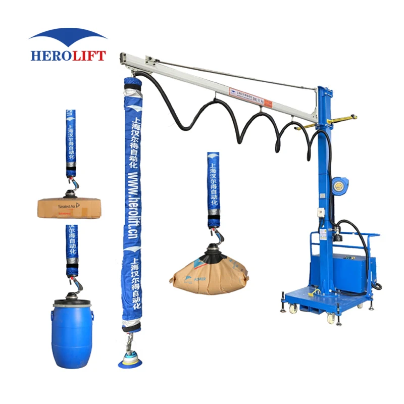 Hot sale product single handle bag vacuum lifting machine with trolley