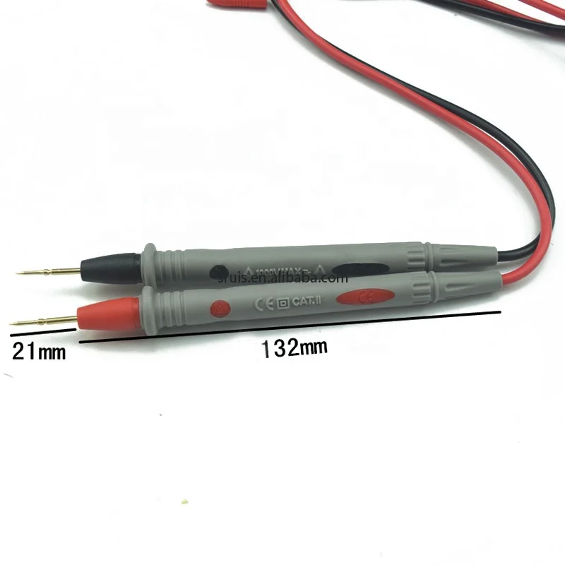 Cleqee P1024 Dual Alligator Clip Test Lead Crocodile Clamp Cable 5 Colors Wire 100CM for Multimeter Electronic Testing HAVC Tool