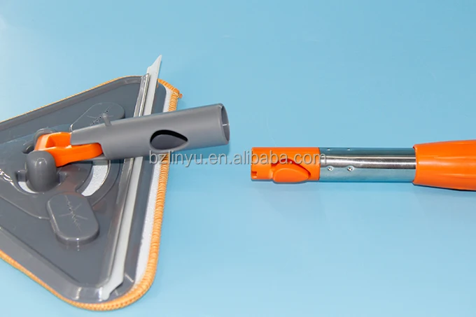 Швабра для окон двойного назначения с регулируемой ручкой, утолщенная, Влажная и сухая, треугольная вращающаяся швабра, новый дизайн