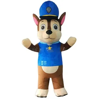 Adult Commercial Inflatable Blue PAW Dog Mascot Costume Dog Cartoon Character Suit for Walk Advertising Style Animal