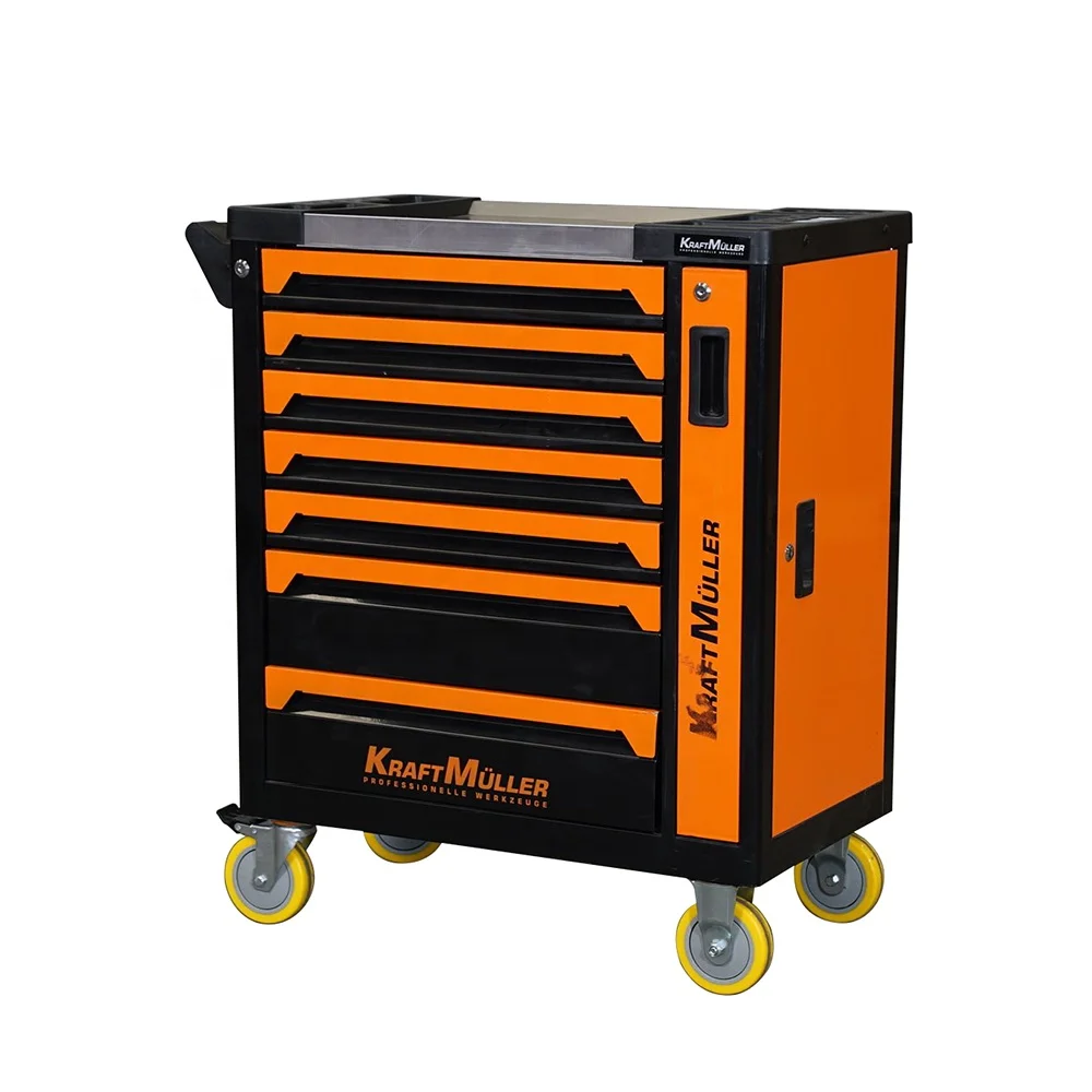 7 Drawers Steel Garage Storage Tool Box And Roller