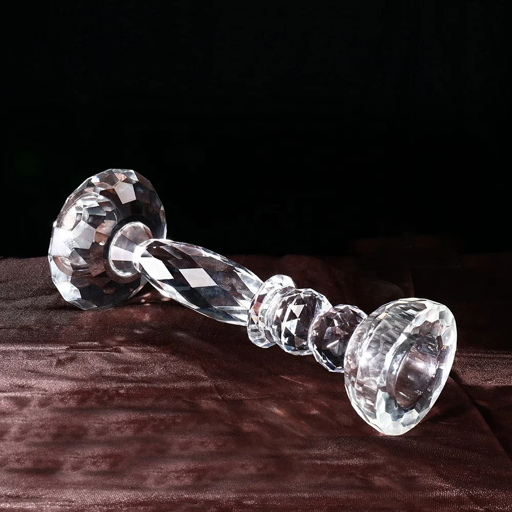 MH-TZ0529 кристально чистый подсвечник стеклянный