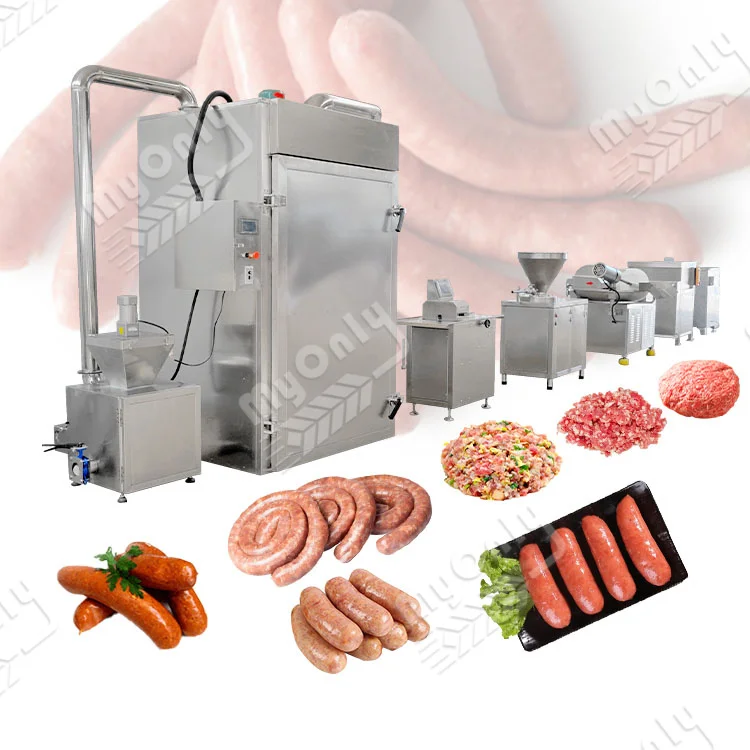 MY the Cheapest Salami Sausage Make Machine Hydraulic Sausage Stuffer Sausage Production Line