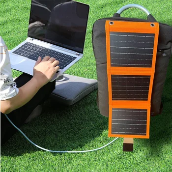 Convenient Portable Solar Charger Tri-fold Folding MPPT Solar Panels 5V Max PV Voltage USB Socket for Outdoor Travel