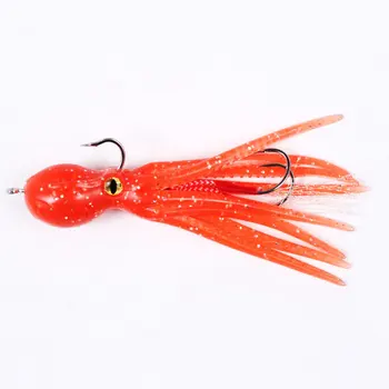 New 110mm 21g Soft Luminous Silicone Skirts Lure Artificial Squid and Octopus Bait with Hook for River Boat Fishing – Soft Lure – view 5