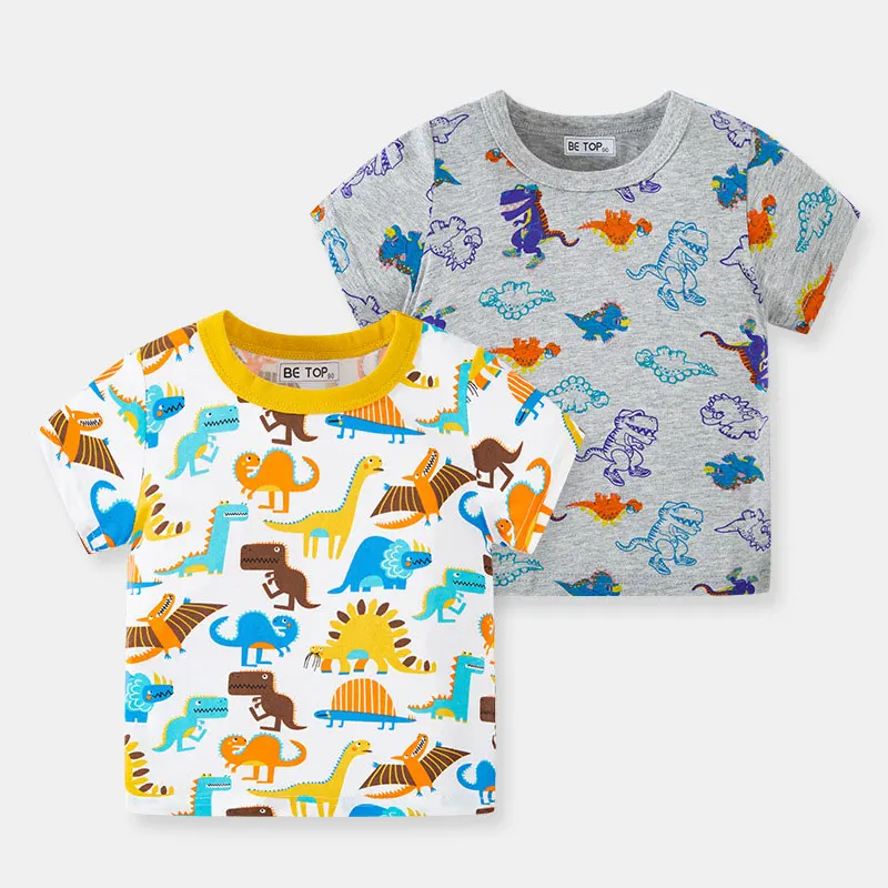 Children T-shirt For Boy 2023 Animal Print Dinosaur Boys T Shirt For Girls  Tops Cartoon Kids T Shirt Clothes 2-8yrs - Buy Cartoon Character Printed T- shirt,New Design Girls T-shirts,T-shirts With Cartoon Print