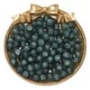 Perles de verre dépoli - Gris-vert foncé