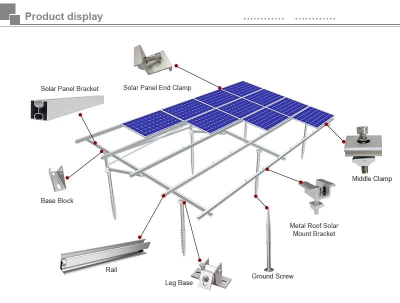 Aluminum Mounting Solar Rail For Solar Roof Ground Pv Solar Panel Tile ...