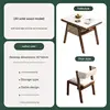 Stile lastra di roccia in rattan intrecciato + seduta imbottita