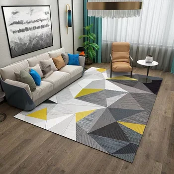 Scandinavian Casual Modern Abstract Geometric Carpet Home Living Room Bedroom Bedside Rectangular Coffee Table Made Polyester