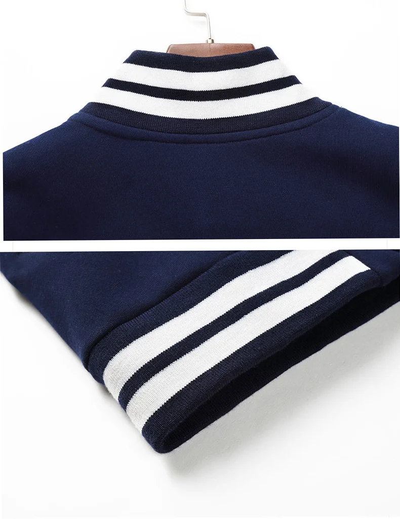 Custom Embroidery Patches Unisex Design Custom Logo Varsity French Terry Cotton Preppy Baseball Unif