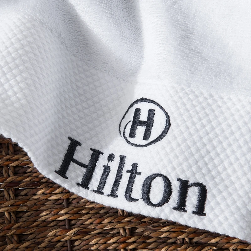 Buy Wholesale China High Quality 70 X 140 Hilton Hotel Premium White Bath  Towels 100% Cotton & Hilton Bath Towel at USD 0.413