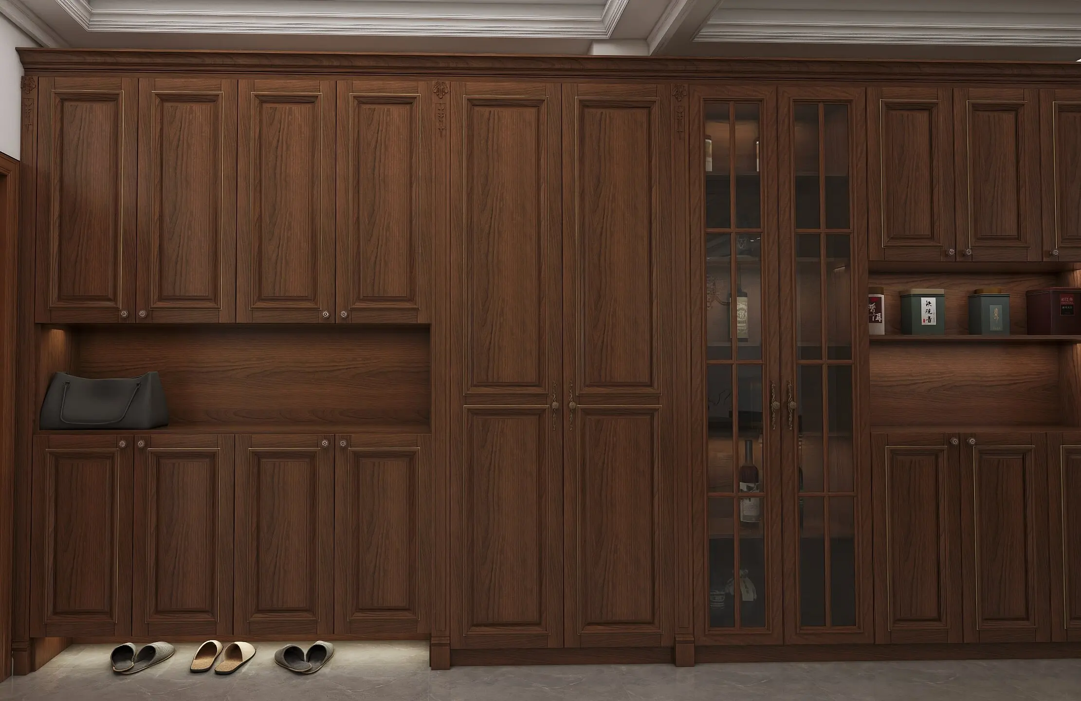 Living Room Luxury White Wood Grain Restaurant Wine