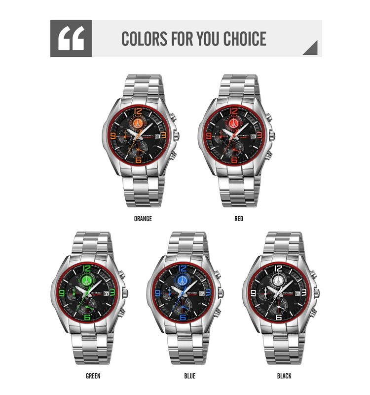 Skmei 9346 Men's Multifunctional Quartz Watch description image 8
