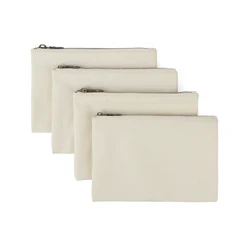 Muslin Cotton Canvas Bag Cosmetic Zipper Bag Canvas Zipper Tool Bag