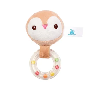 Newborn Baby Plush Rattle Gift Set Stuffed Animal Rattle Pushchair Doll Toys
