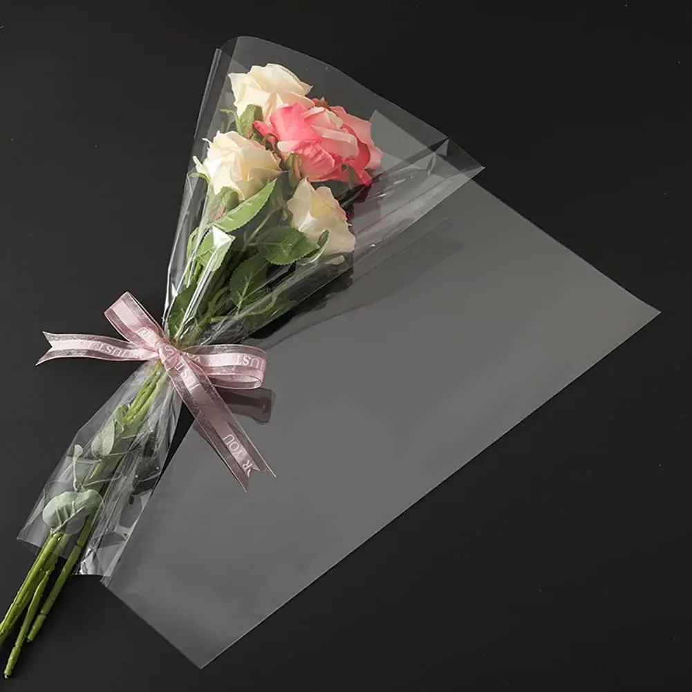 Klare Plastik-blumenstrauß-ärmel Rose-verpackung Transparente Blumen-blumen-wickelt Aschen Für Valentinstag